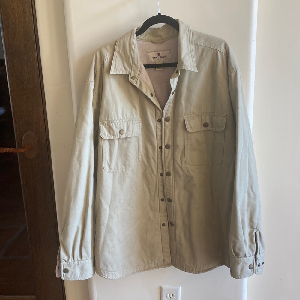 Woolrich shirt fleece lined snap buttons like brand new